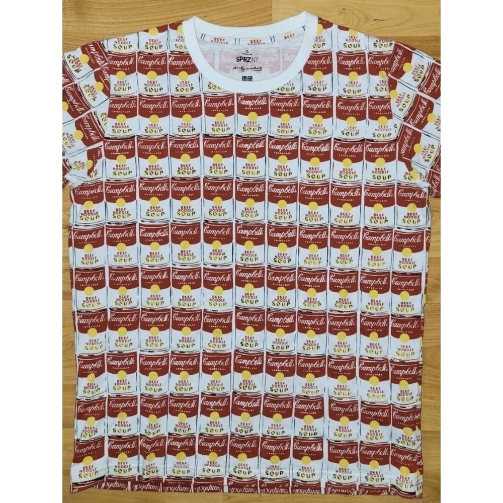 Andy Warhol Uniqlo x SPRZ NY Campbell Beef Noodle Soup AOP T-Shirt Cotton, L/XL